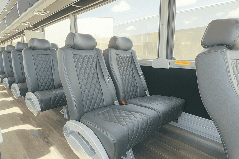 interior of Charter Bus Rental Menifee charter bus